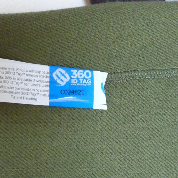 Philosophy Di Alberta Ferretti Long Wool Coat Olive Green with Brown USA Size 4 - Picture 15 of 16